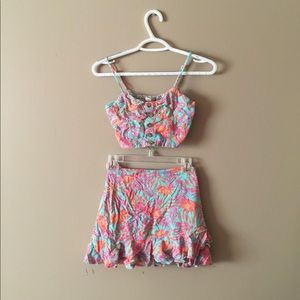 Gianni Bini Crop Top and Skirt Set
